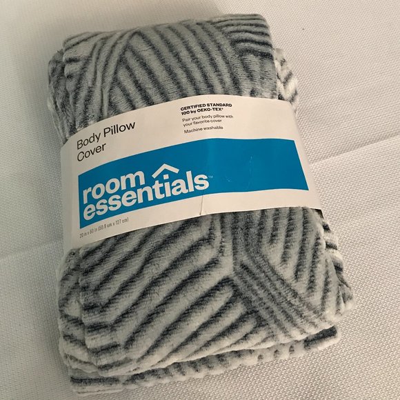 New - Plush Body Pillow Cover - Room Essentials - Picture 1 of 4